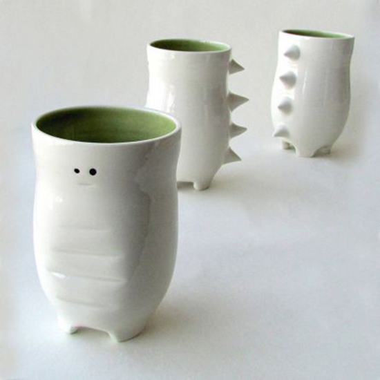 animal mugs handmade porcelain cups