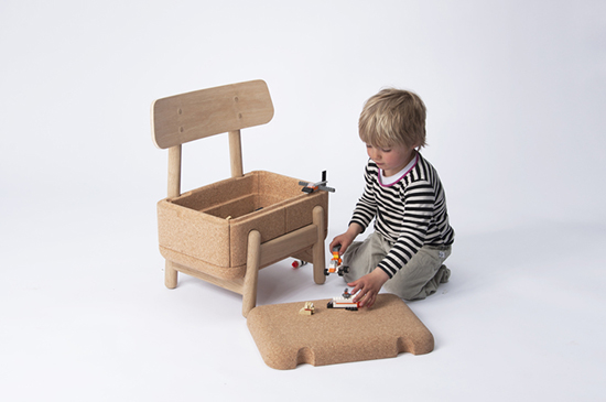 Oak Oak Chair - Kids Storage Furniture - Cork for Kids | Small for Big