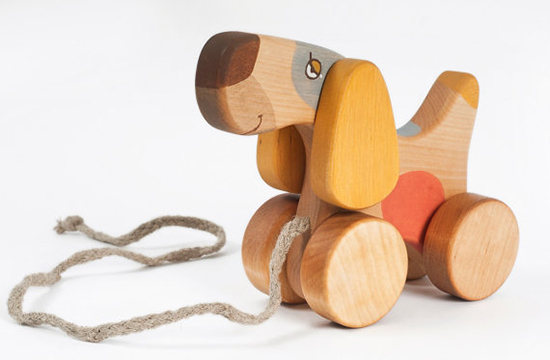 Friendly Toys - handmade wooden pull toy on etsy