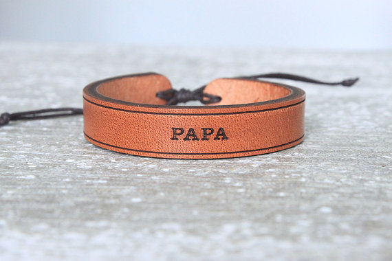 leather cuff for kids with quotes and sayings - mother father gifts