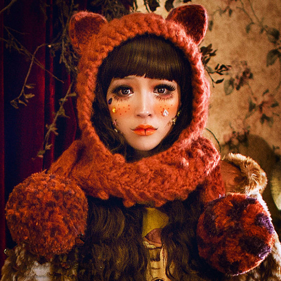 ctocheted costume - deer fox hat - kitty costume - knit acessories